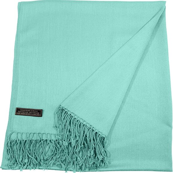 Solid Colour Nepalese Shawl Scarf Wrap Stole Throw Head Wrap Pashmina NEW - Picture 3 of 9